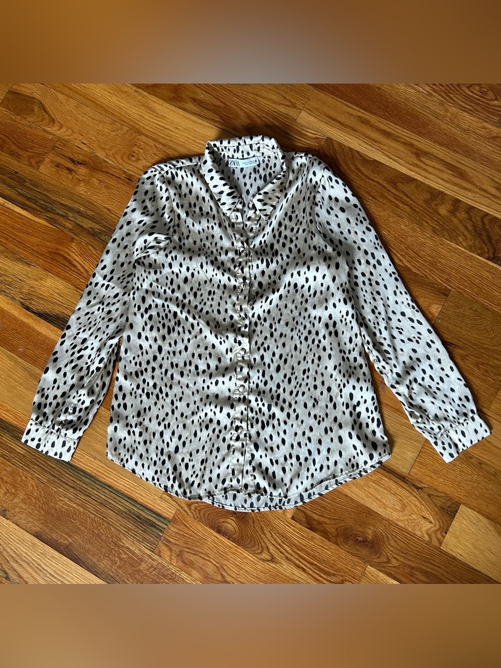 Zara Cheetah Print Button Up Top